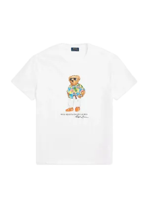 Camiseta Polo Ralph Lauren Polo Bear Classic Slim Fit White Beach Club