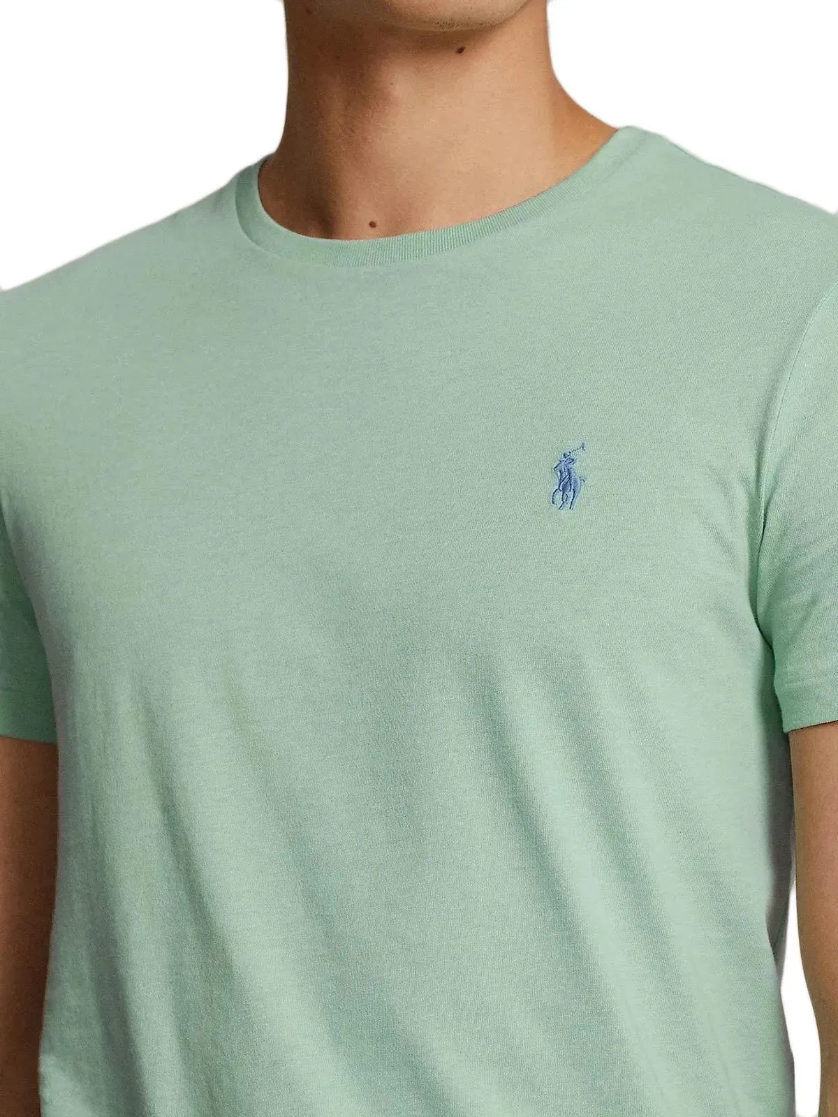 Camiseta Polo Ralph Lauren Verde Celadon de Punto Custom Slim Fit