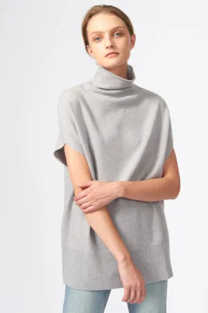 Cashmere Funnelneck - Heather Grey