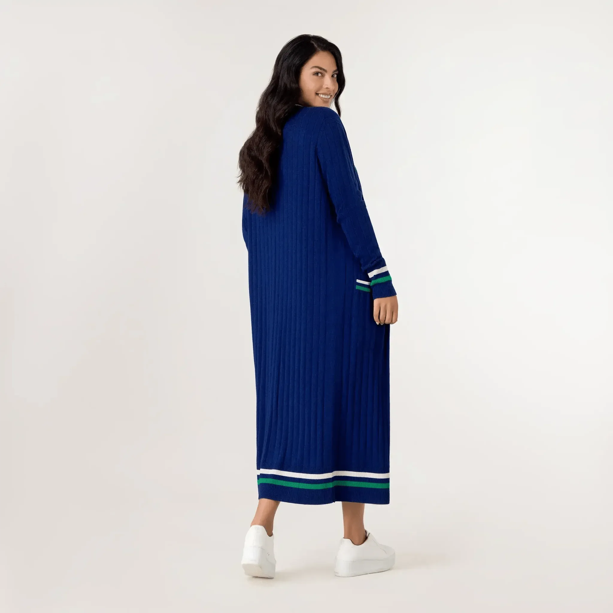 Cashmere Longline Cardigan - SEASONAL BLUE
