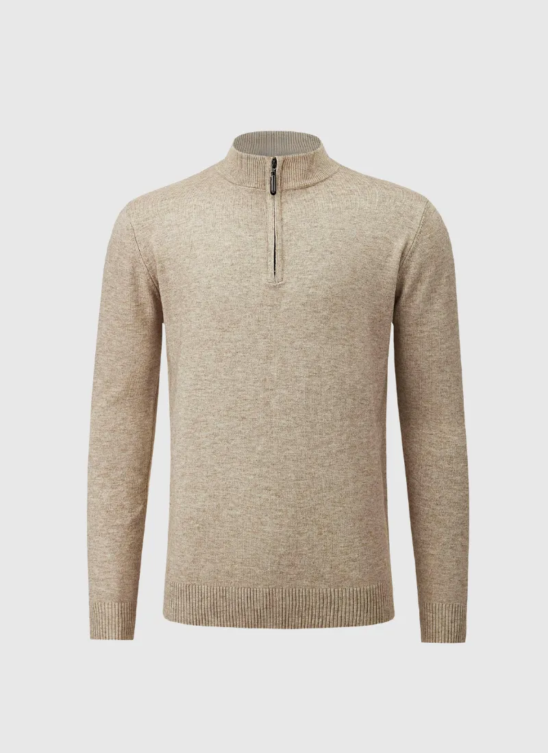 Cashmere Quarter-Zip Sweater