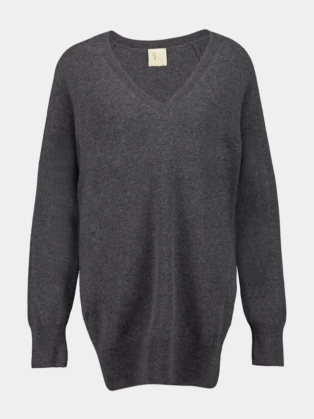 Cashmere V-Neck Long Sweater