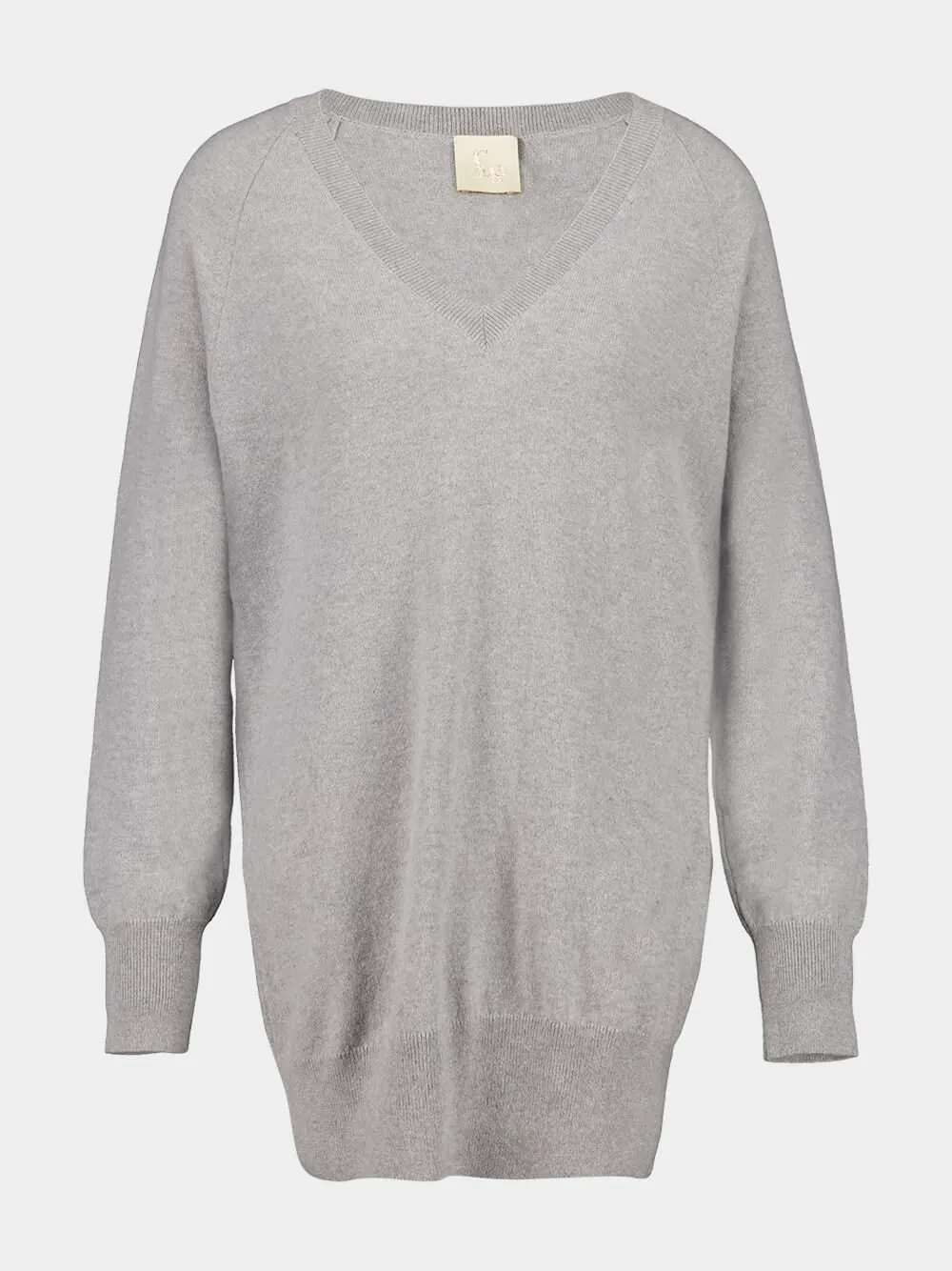 Cashmere V-Neck Long Sweater