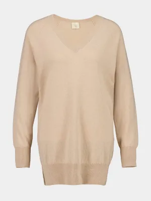 Cashmere V-Neck Long Sweater