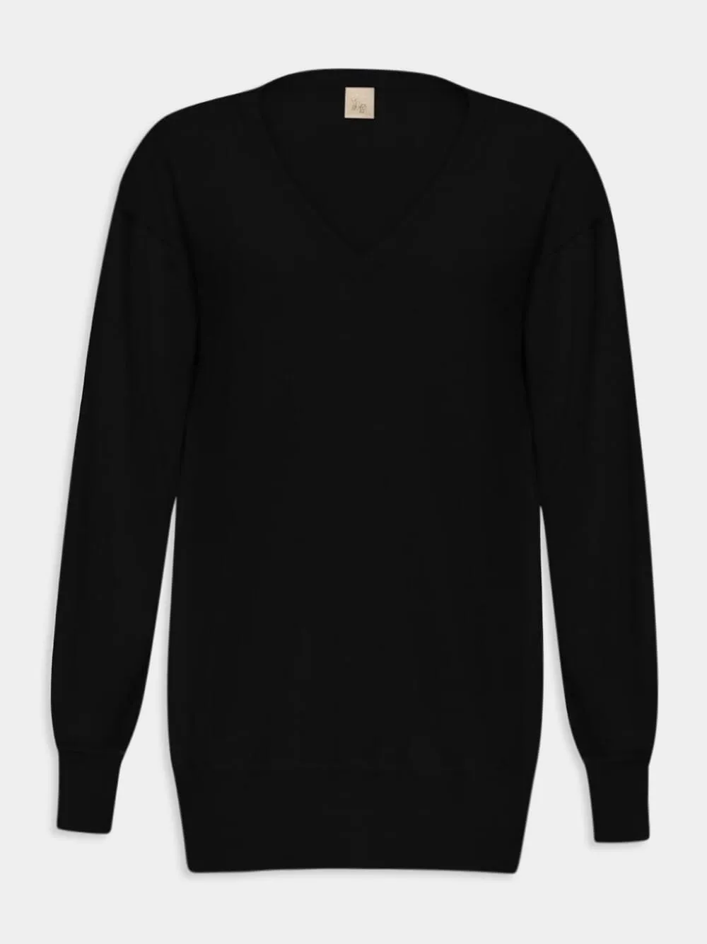 Cashmere V-Neck Long Sweater