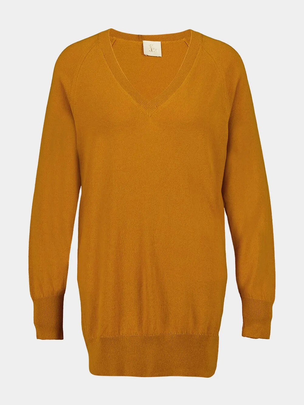 Cashmere V-Neck Long Sweater