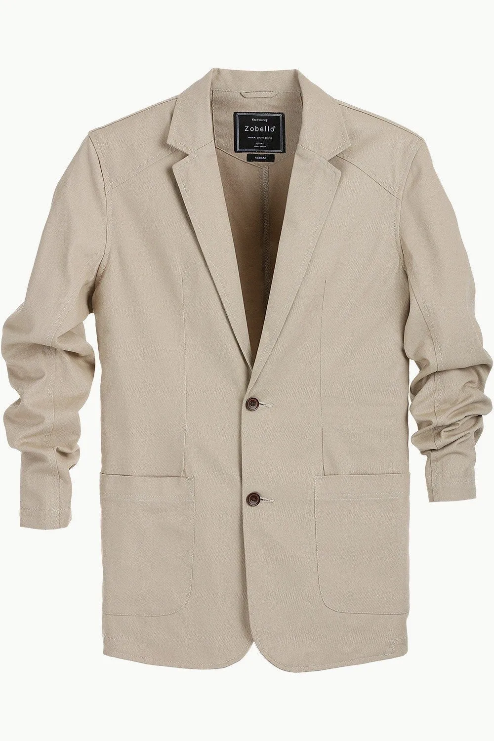 Casual Brown Notched Blazer