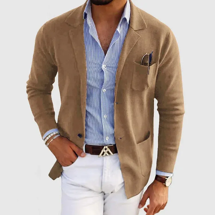 Caverni | Mens Lightweight Casual Blazer Jacket Smart Summer Layer to Wear with Jeans