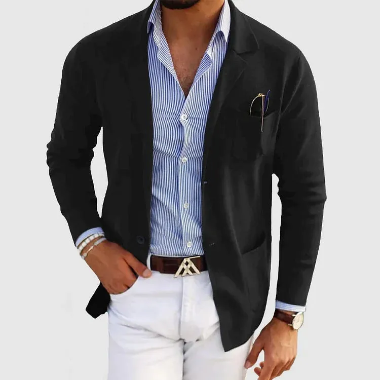 Caverni | Mens Lightweight Casual Blazer Jacket Smart Summer Layer to Wear with Jeans