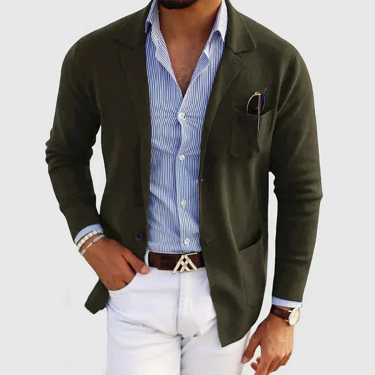 Caverni | Mens Lightweight Casual Blazer Jacket Smart Summer Layer to Wear with Jeans