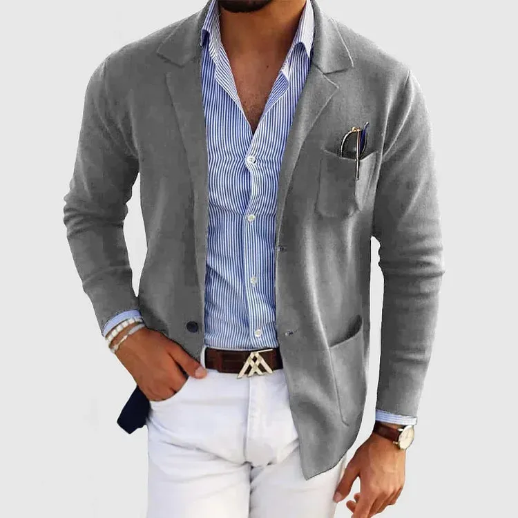 Caverni | Mens Lightweight Casual Blazer Jacket Smart Summer Layer to Wear with Jeans