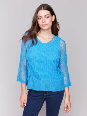 CB Fishnet Crochet Sweater