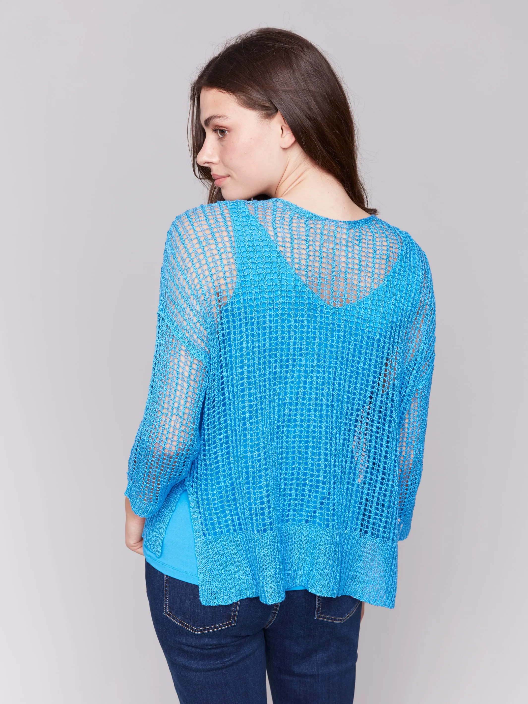 CB Fishnet Crochet Sweater