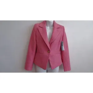Central Park West Tweed Single Breast Blazer PInk Beige XS NWT 298