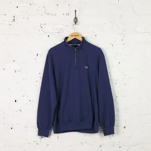 Champion 1/4 Zip Sweatshirt - Blue - XXL