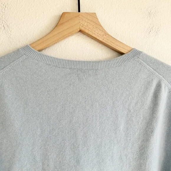 Christopher Fischer Sweater Blue Cashmere Blend Pullover Classic Preppy