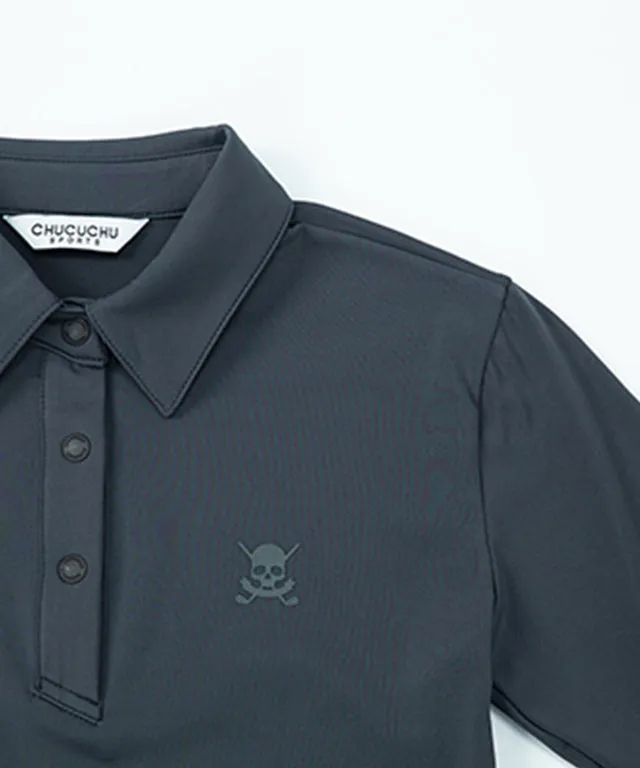 CHUCUCHU Item Polo Tee - Charcoal