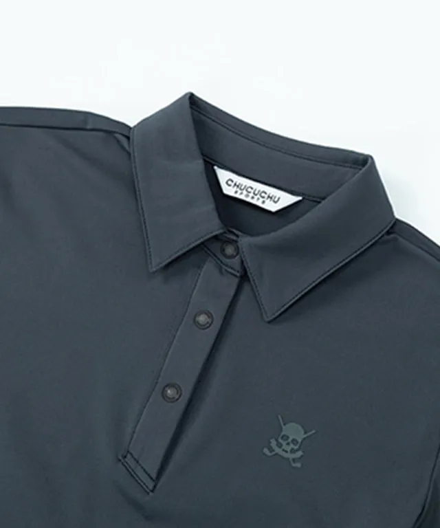 CHUCUCHU Item Polo Tee - Charcoal