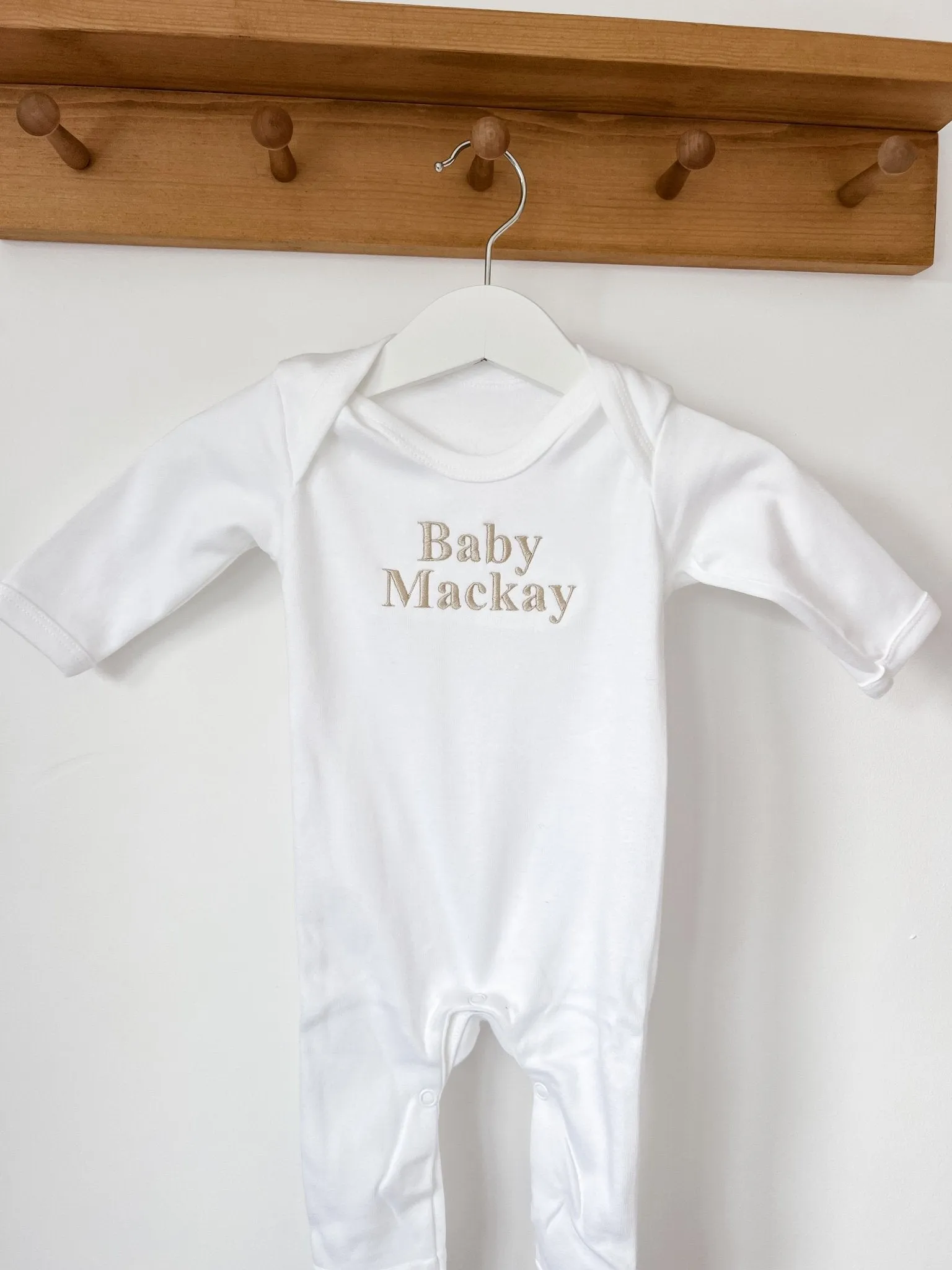 Classic Baby Name Vest/ Sleepsuit