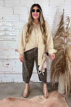 Classic Striped Button Down - Honey