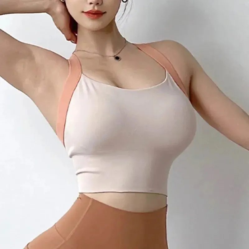 Cloud Rise Sexy Back Sports Bra for Girl Workout Yoga Crop Top Women Fitness Underwear Plus Size Lady Vest Dancing Running Shirt