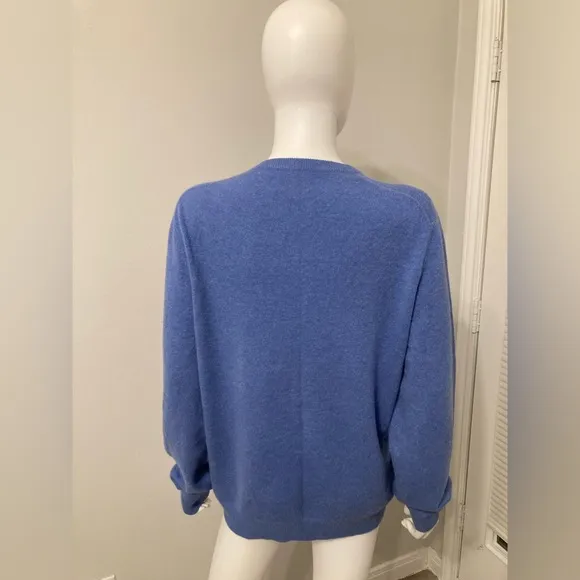 Club Room Luxurious Women's V-Neck Sweater in 100% Double Layer Cashmere SZ - M