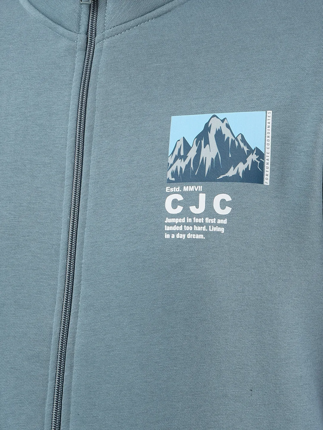 COBB AQUA LAKE PRINTED ZIP-UP SWEATSHIRT