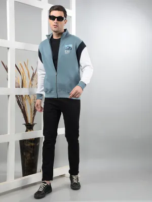 COBB AQUA LAKE PRINTED ZIP-UP SWEATSHIRT