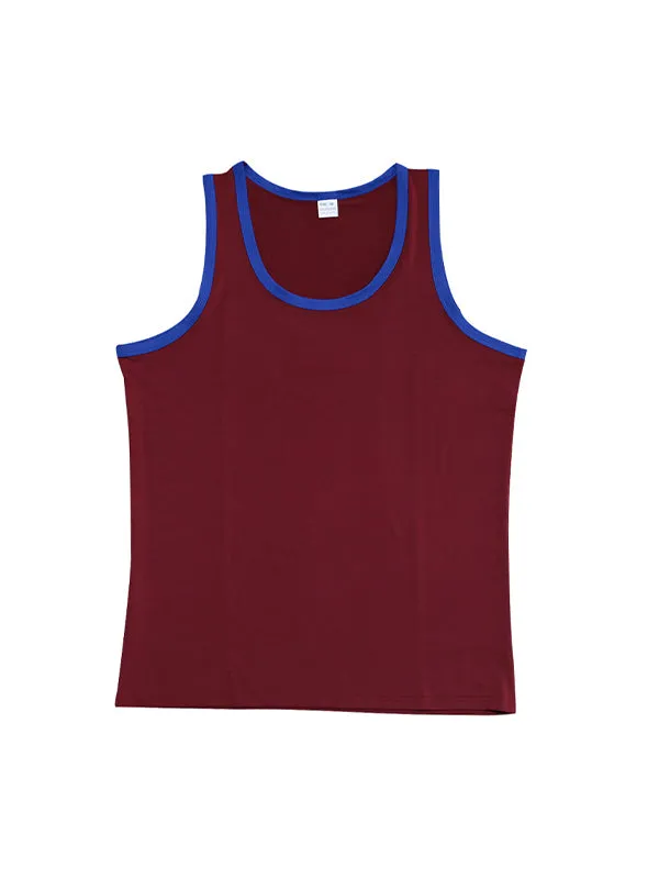 Colorblocked Crewneck Casual Sports Vest