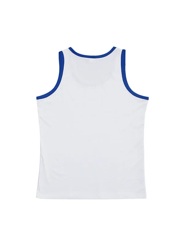 Colorblocked Crewneck Casual Sports Vest