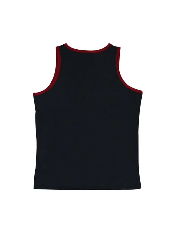 Colorblocked Crewneck Casual Sports Vest
