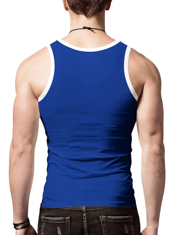 Colorblocked Crewneck Casual Sports Vest