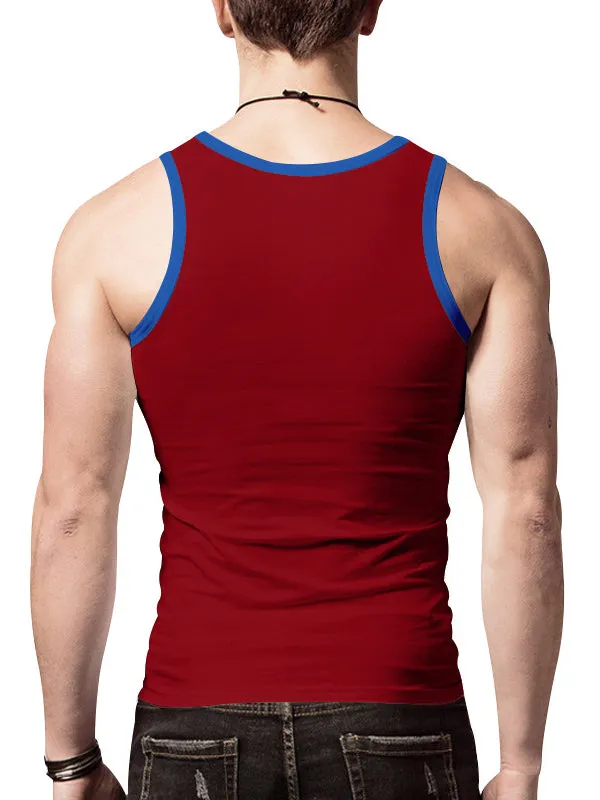 Colorblocked Crewneck Casual Sports Vest