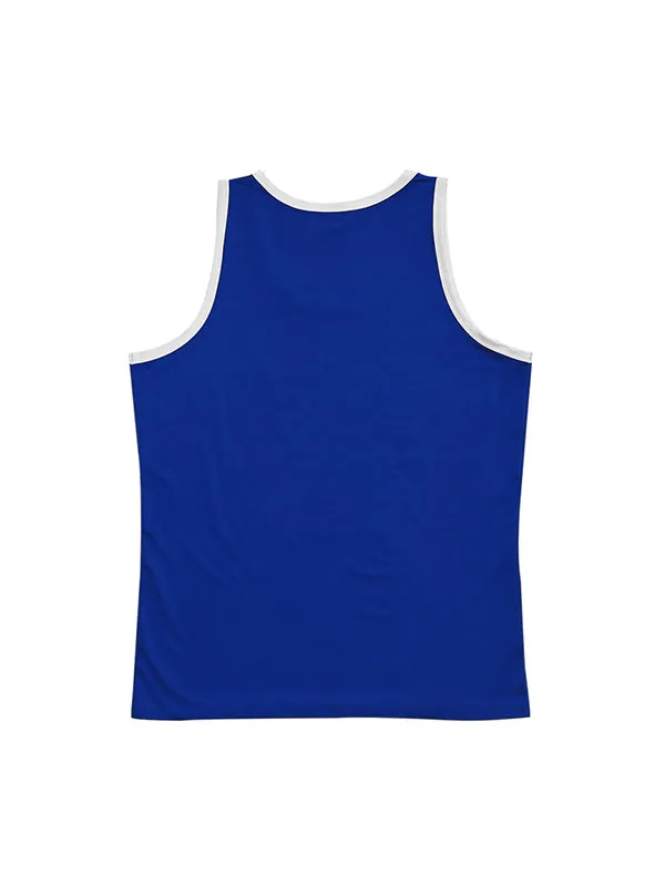Colorblocked Crewneck Casual Sports Vest