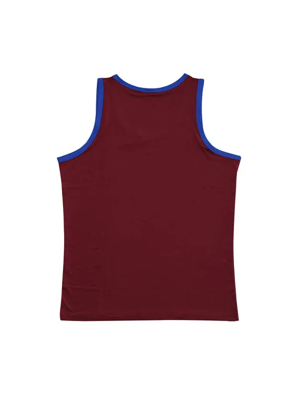 Colorblocked Crewneck Casual Sports Vest