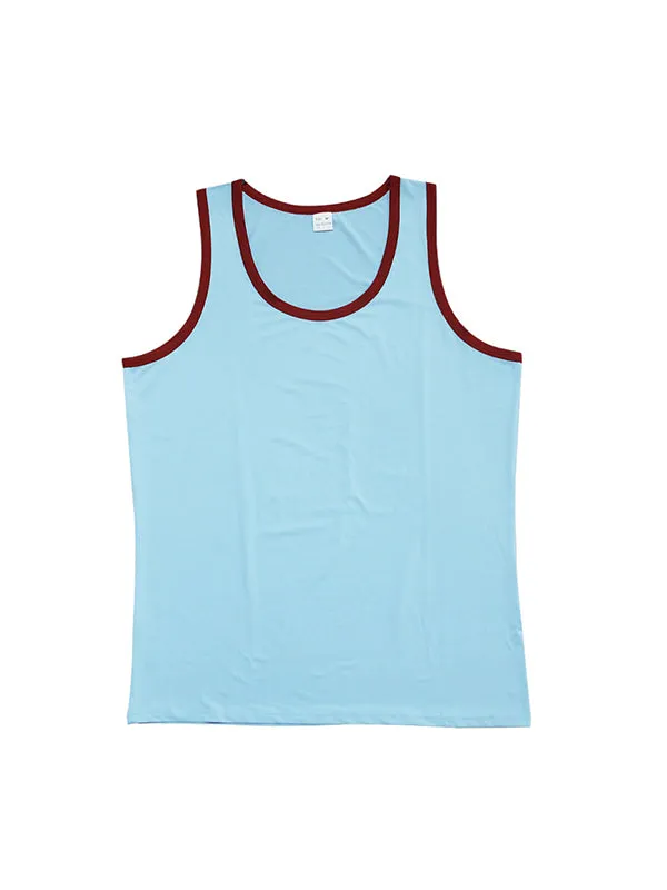 Colorblocked Crewneck Casual Sports Vest