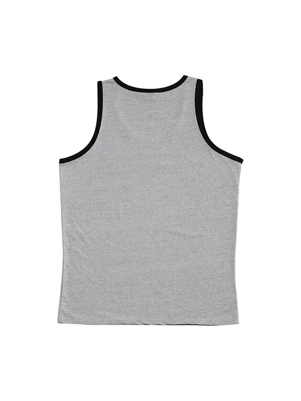 Colorblocked Crewneck Casual Sports Vest