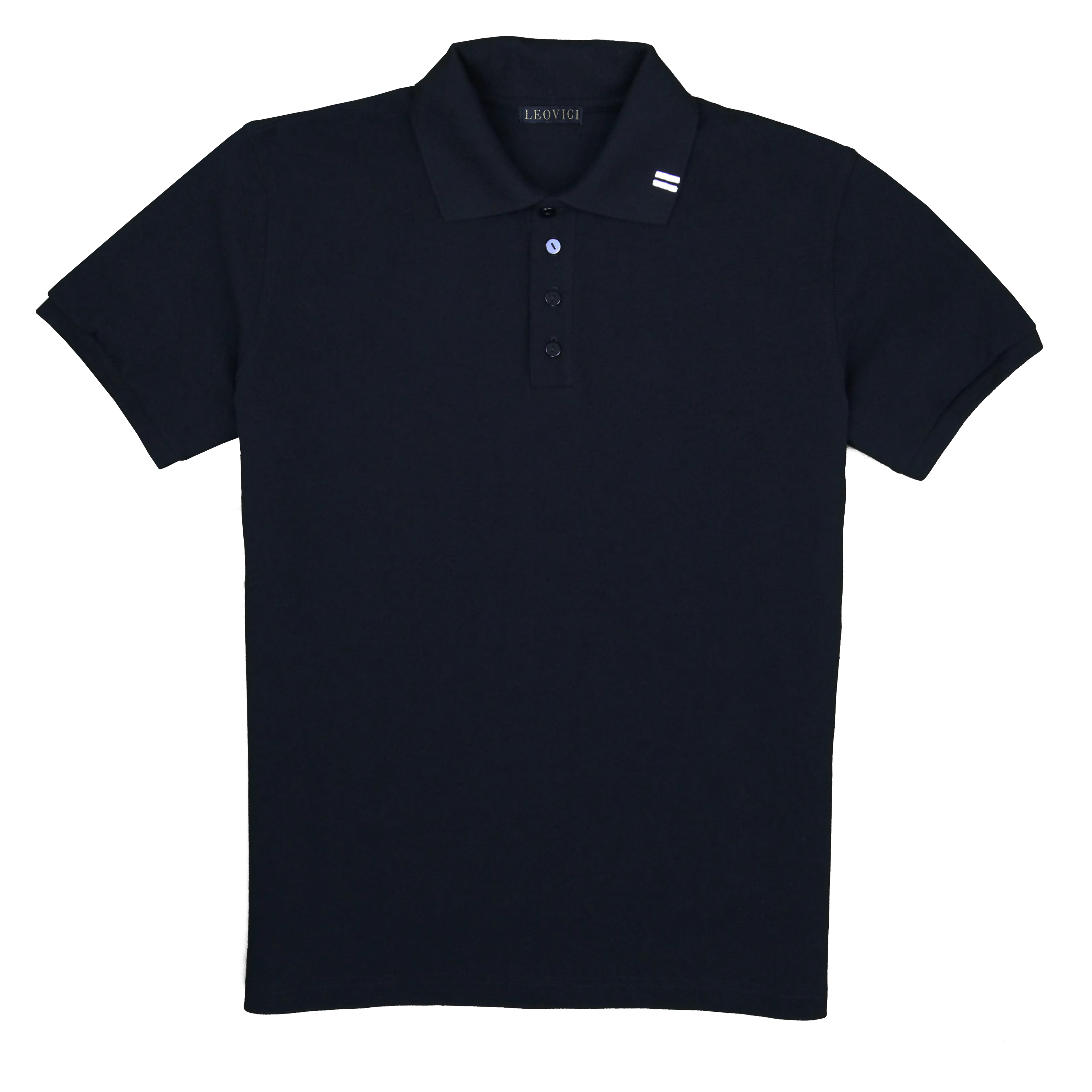 Cotton Polo - Short Sleeve - Black
