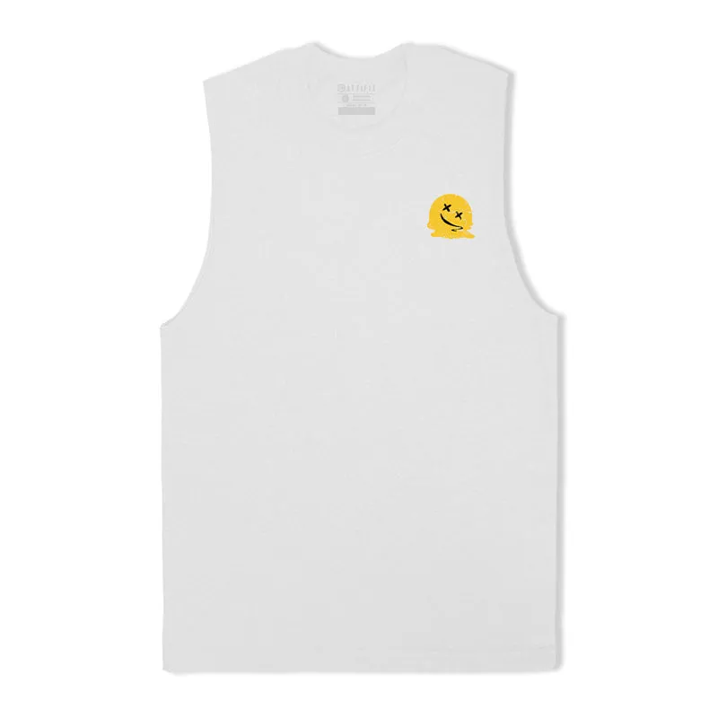 Cotton Smiley Face Workout Tank Top