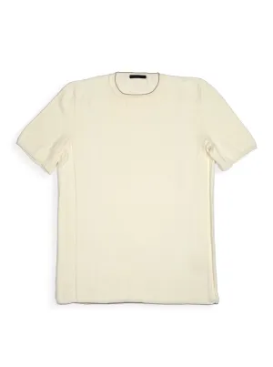Cotton Sweater Tee Shortsleeve Bone