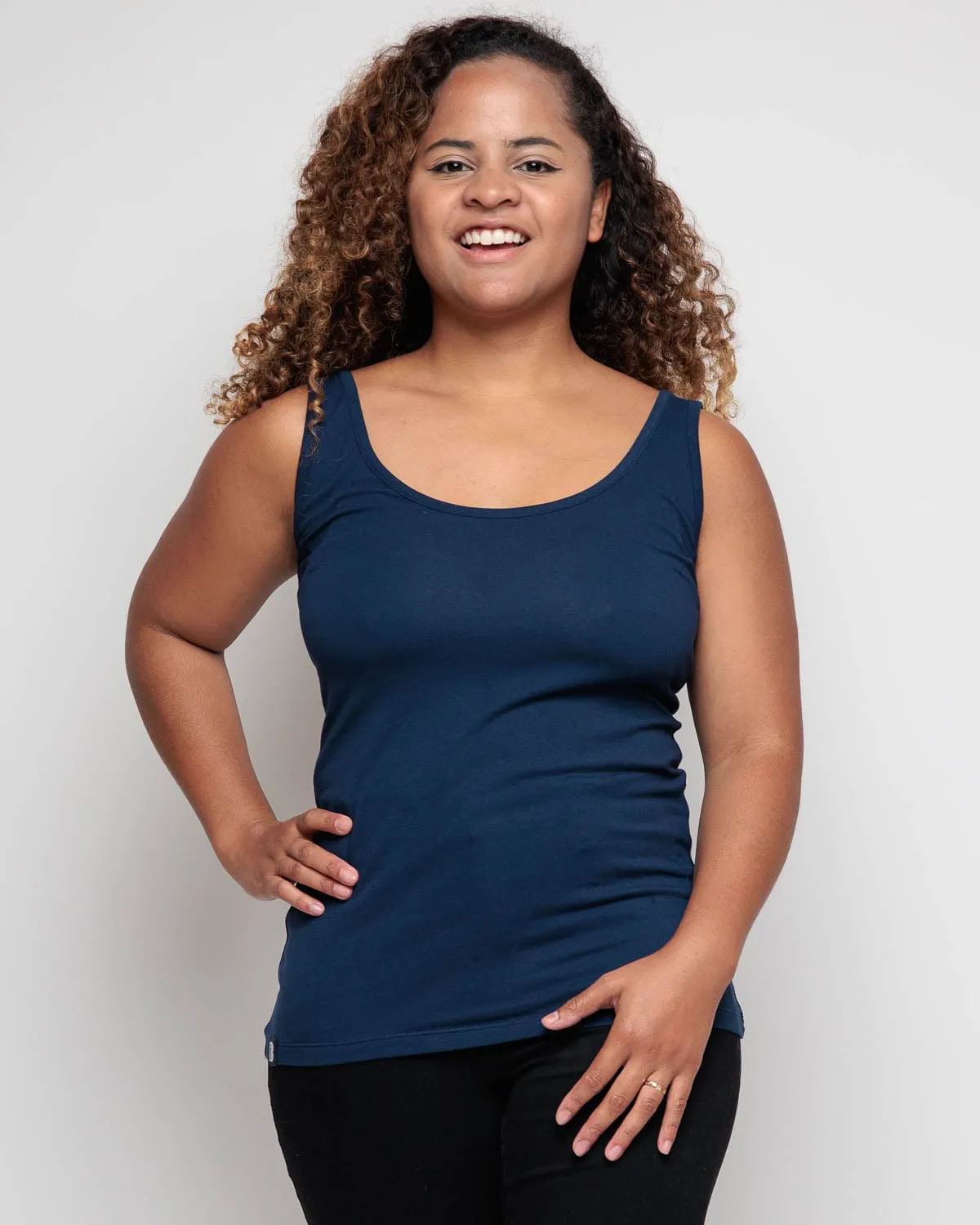 Cotton Vest | Navy