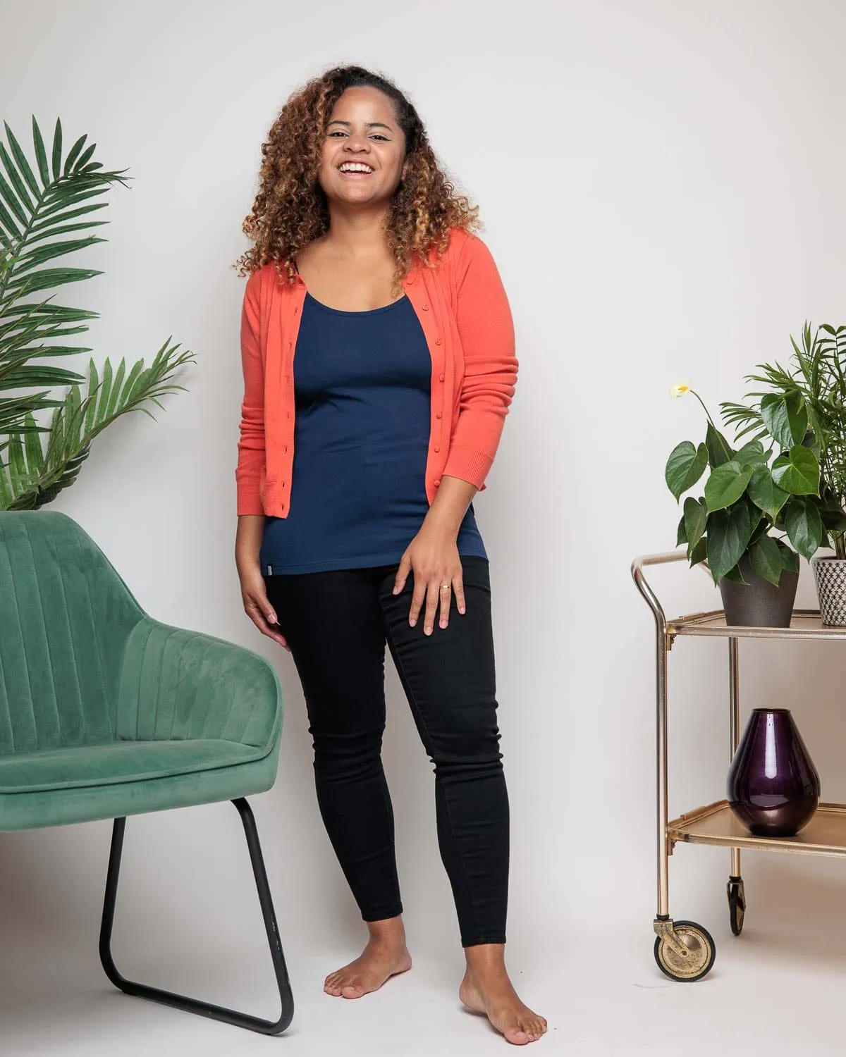 Cotton Vest | Navy