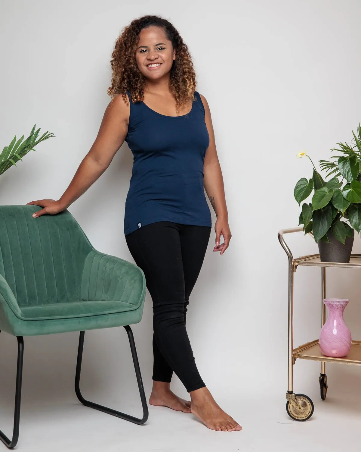 Cotton Vest | Navy