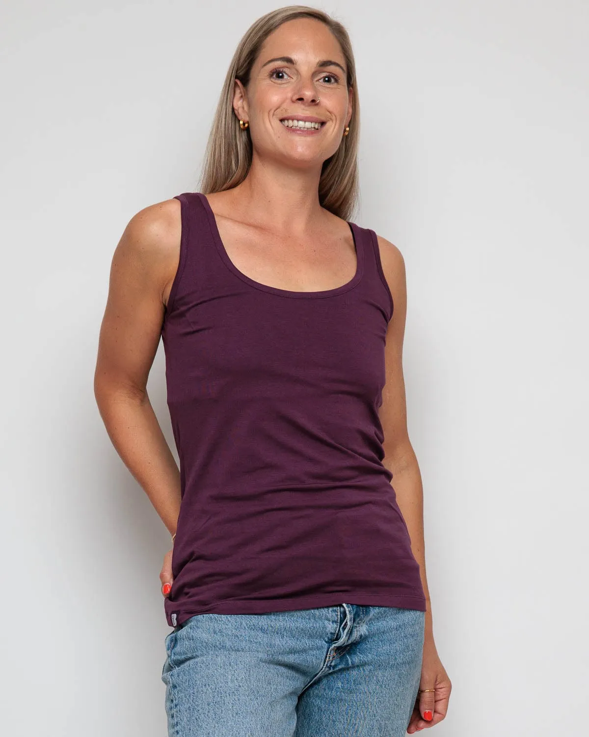 Cotton Vest | Plum