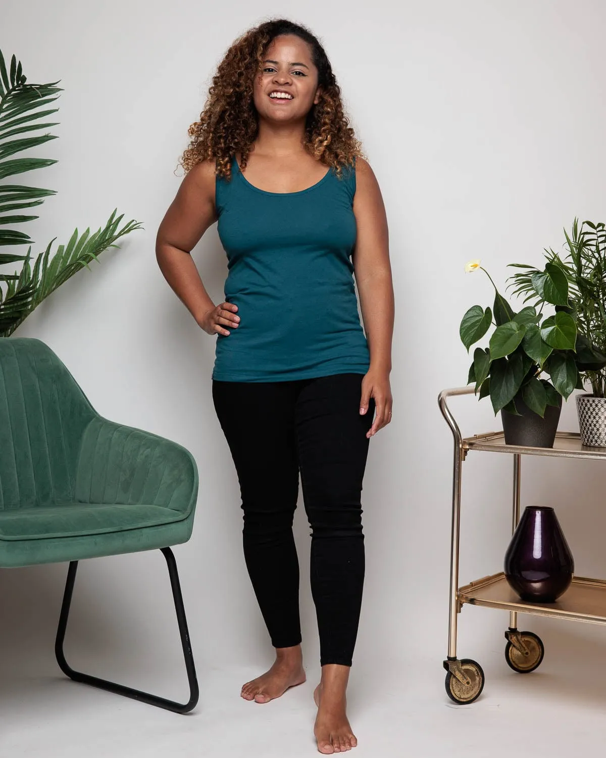 Cotton Vest | Teal