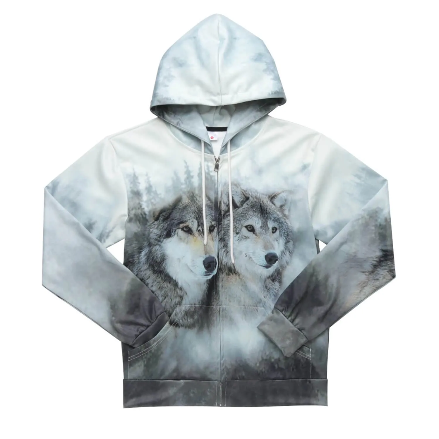 Couple Wolf Zip Up Hoodie