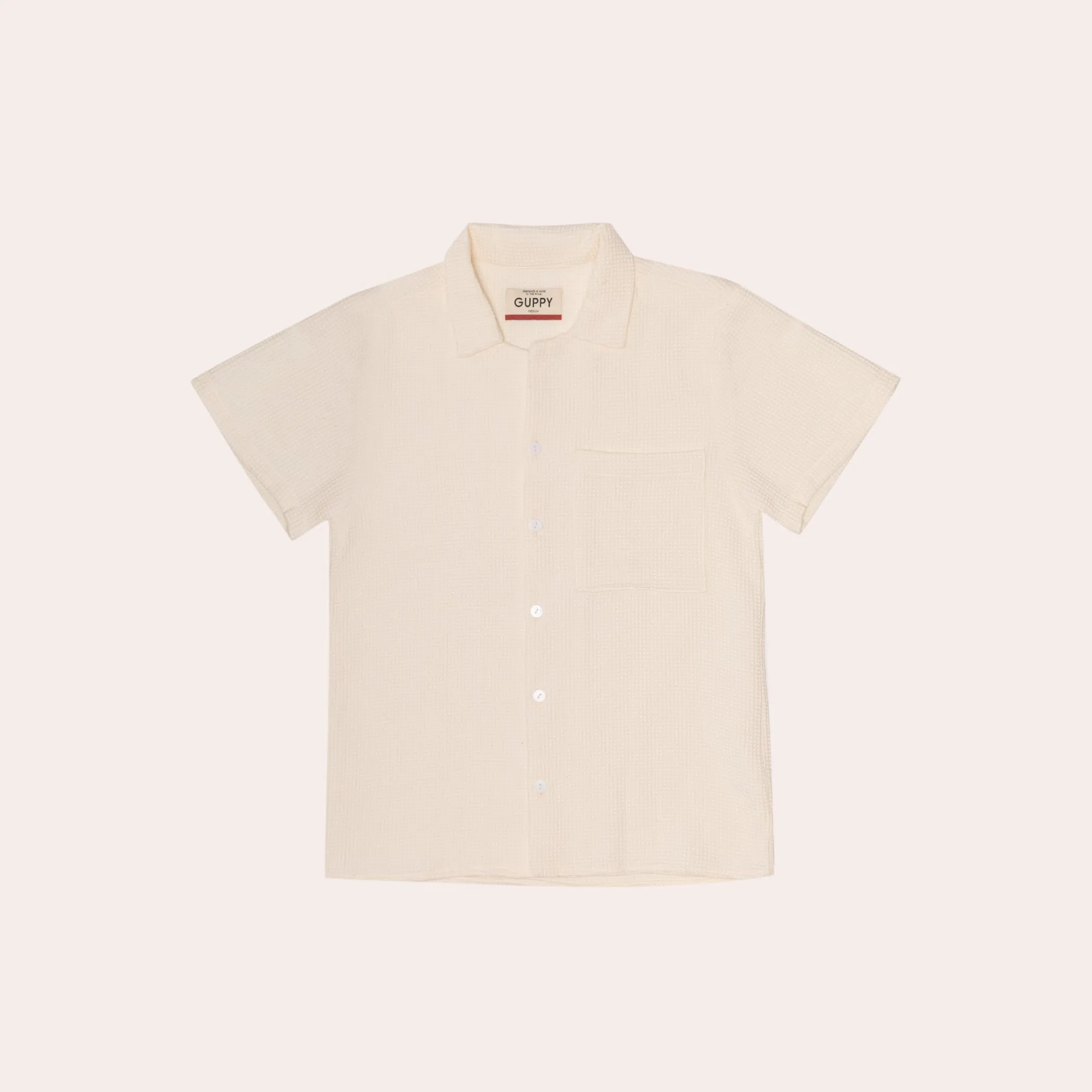 Cream Waffle Polo