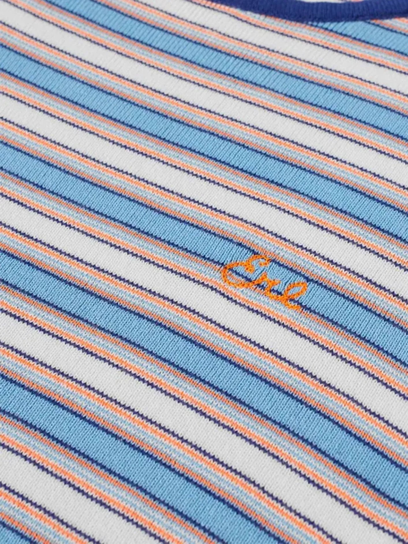 Crewneck Striped Light Sweater - Blue