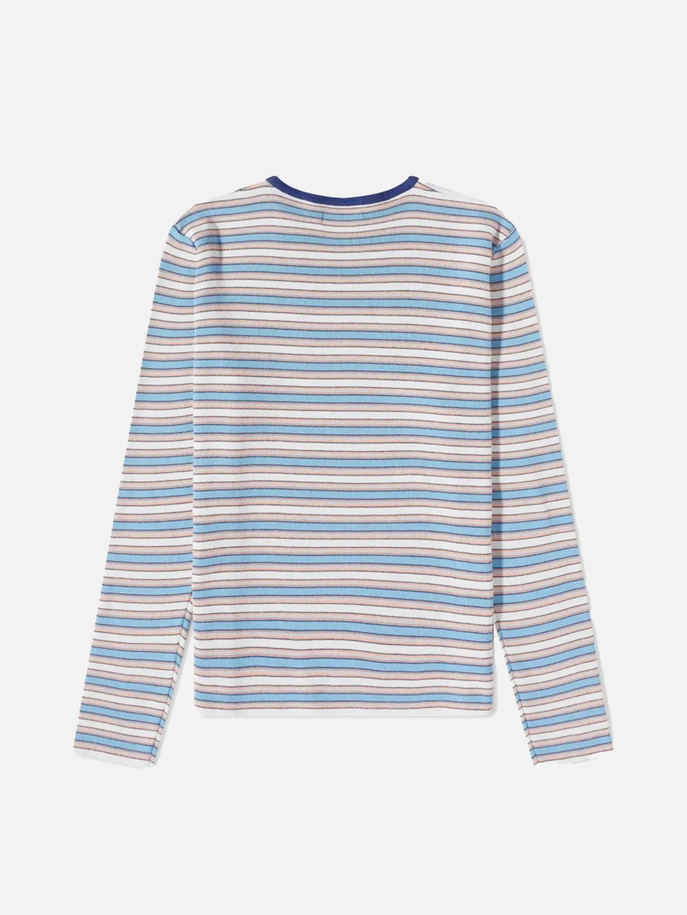 Crewneck Striped Light Sweater - Blue