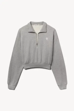 Cropped Half-Zip Sweatshirt
